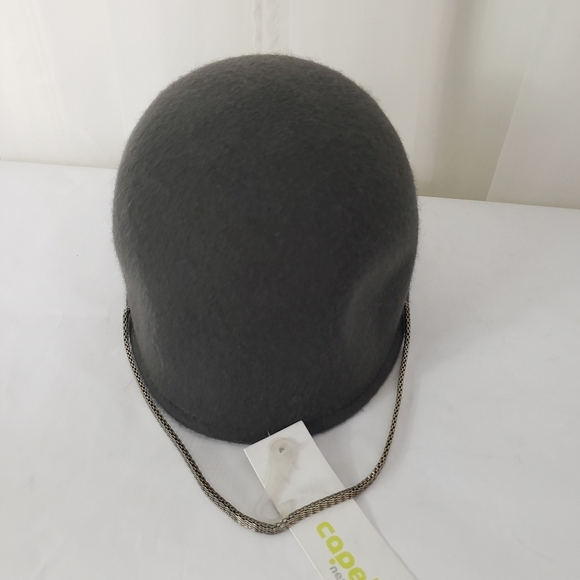 Capelli New York gray wool riding cap with chain strap new with tag - Picture 4 of 7